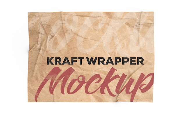 Kraft wrapper mockup