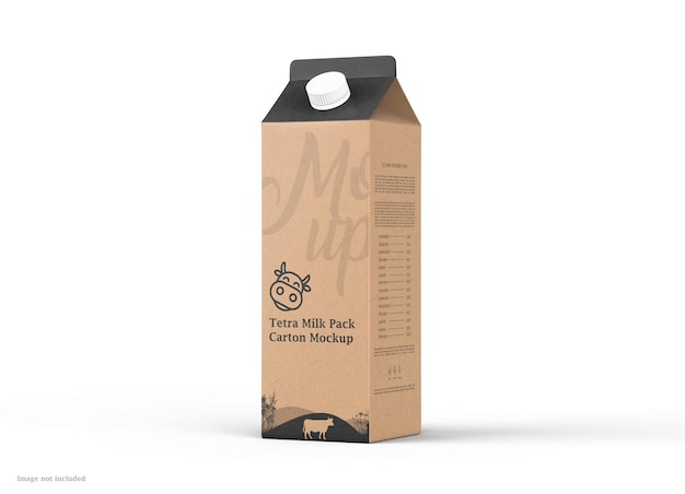 Kraftpapier milchkarton mockup