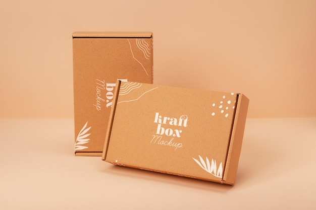 Kraftpapierbox oder behältermodell