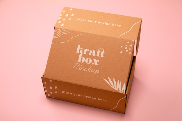 Kraftpapierbox oder behältermodell