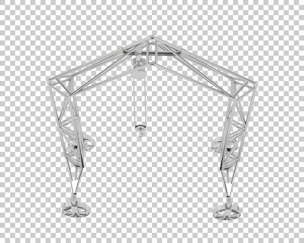 PSD kran isoliert auf durchsichtigem hintergrund 3d-rendering-illustration