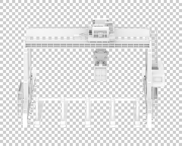 Kran isoliert auf durchsichtigem hintergrund 3d-rendering-illustration