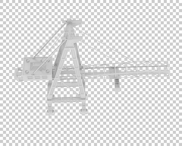 Kran isoliert auf durchsichtigem Hintergrund 3D-Rendering-Illustration