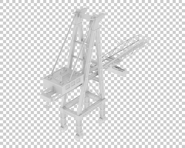 Kran isoliert auf durchsichtigem Hintergrund 3D-Rendering-Illustration