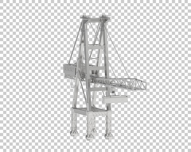 Kran isoliert auf durchsichtigem Hintergrund 3D-Rendering-Illustration