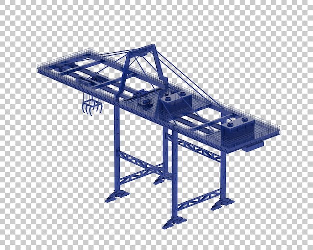 Kran isoliert auf durchsichtigem Hintergrund 3D-Rendering-Illustration