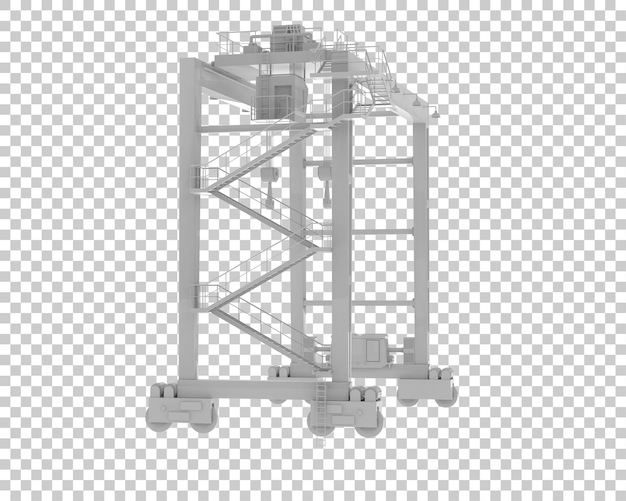 Kran isoliert auf durchsichtigem Hintergrund 3D-Rendering-Illustration