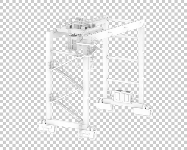 Kran isoliert auf durchsichtigem Hintergrund 3D-Rendering-Illustration
