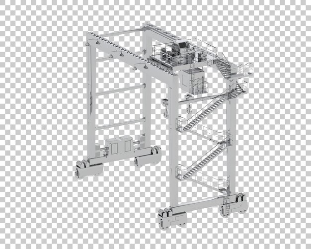 Kran isoliert auf durchsichtigem Hintergrund 3D-Rendering-Illustration