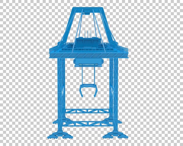 PSD kran isoliert auf transparentem hintergrund 3d-darstellung