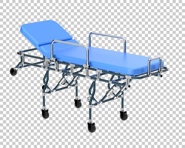 Krankenhausbett isoliert auf dem hintergrund 3d-rendering-illustration