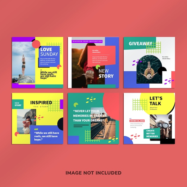 Kreative Blogging Instagram Post Vorlage