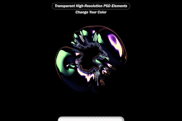PSD kreative computergenerierte illustration mit vielen farben auf schwarzem hintergrund
