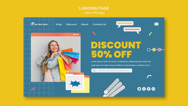 Kreative Cyber Monday-Webvorlage