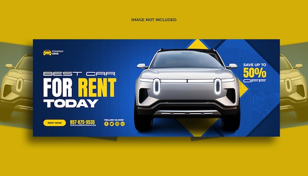 Kreative Facebook-Cover-Design-Vorlagen für das Auto-Marketing