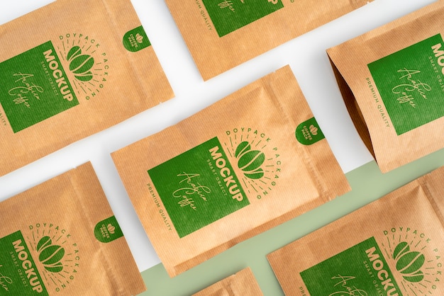 Kreative Gestaltung des Doypack-Mock-ups