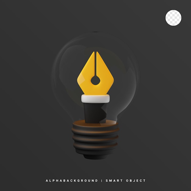Kreative Idee 3D-Symbol Illustration