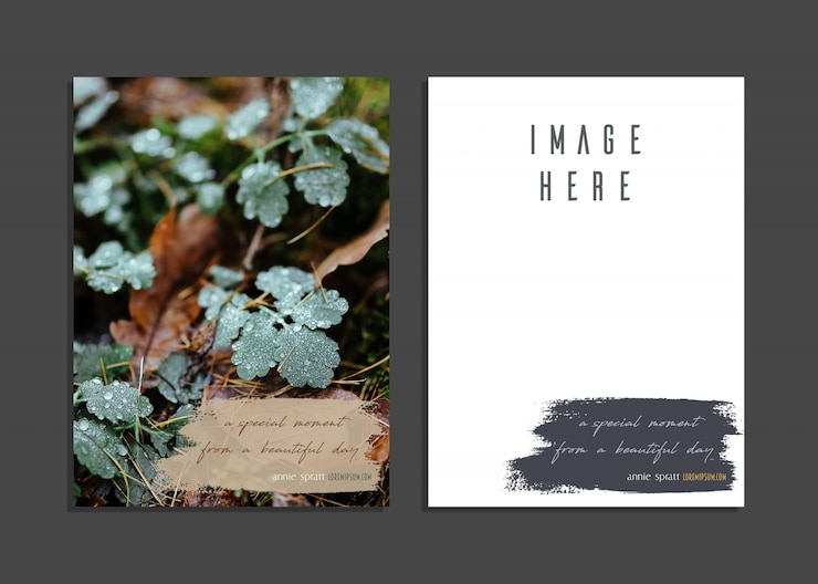 PSD kreative karte mit schönen fotografie design
