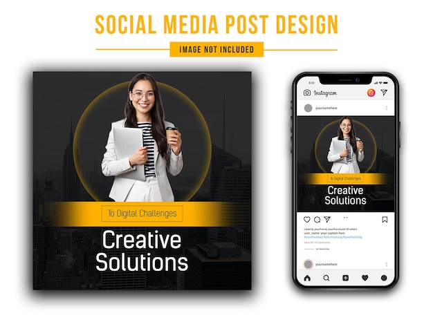 PSD kreative lösungen für unternehmen social media post design