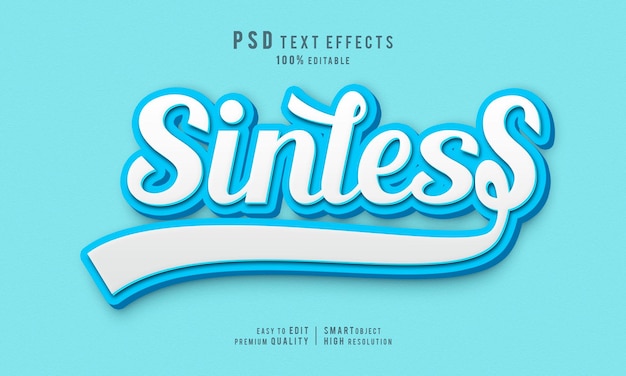 Kreative sinless 3d-texteffekte