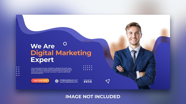 Kreative Social Media Marketing Promotion Facebook Cover Web Banner Vorlage Premium PSD
