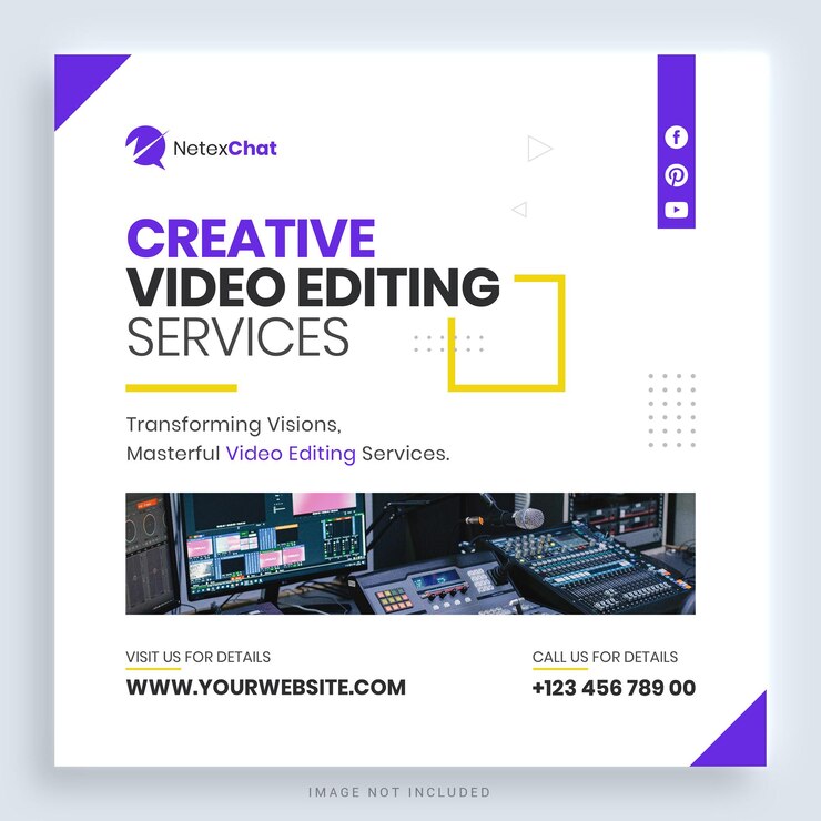 PSD kreative video-edition-dienstleistungen post-design