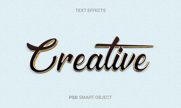Kreativer bearbeitbarer Texteffekt PSD