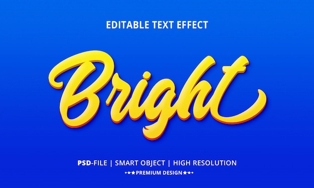 Kreativer heller bearbeitbarer 3D-Texteffektstil