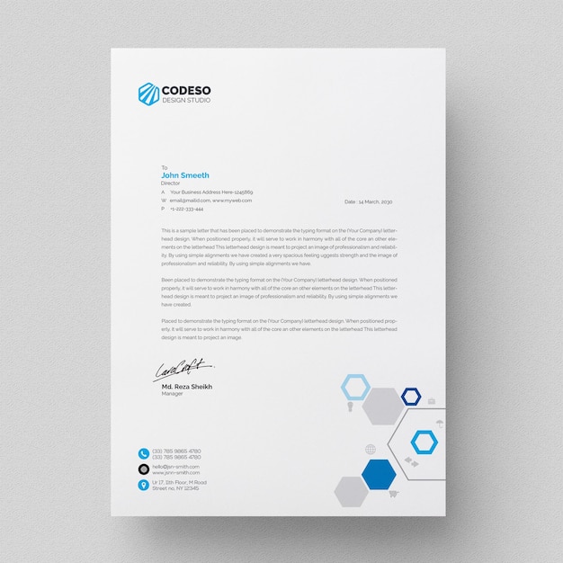Kreatives Briefkopf-Design