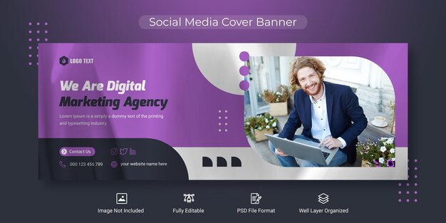 Kreatives Corporate Business Marketing Social Media Facebook-Cover-Banner-Post-Vorlage