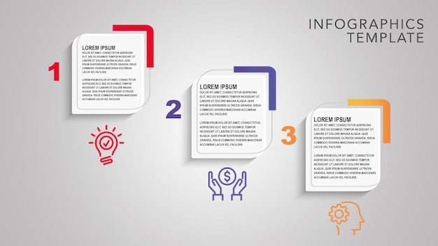 Kreatives Design des Infographic-Schrittkonzeptes