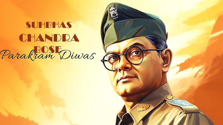 PSD kreatives konzept netaji subhas chandra bose jayanti soziale medien feed vorlage design