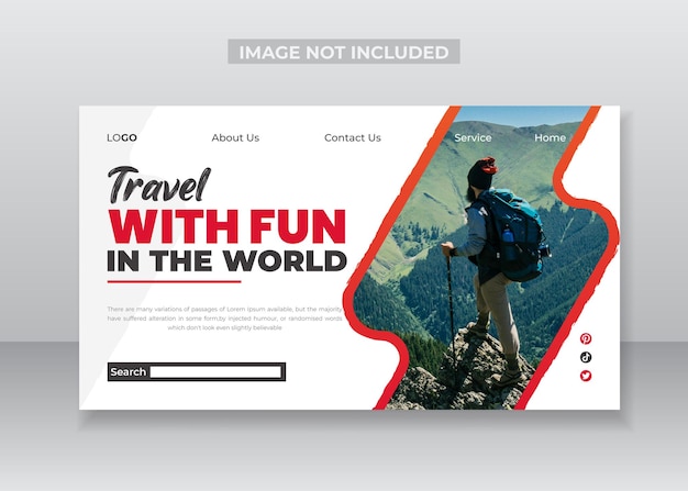Kreatives Landing Page-Design für Reisebüros