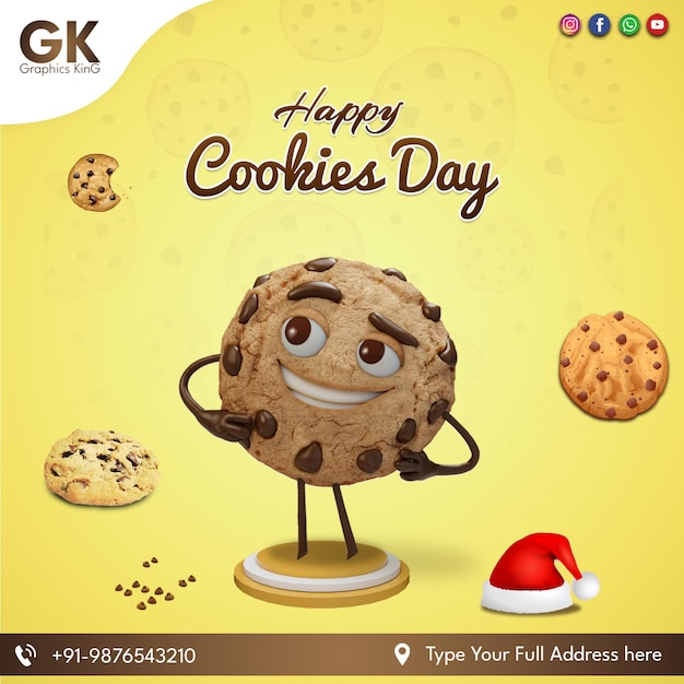 Kreatives Poster zum Happy Cookies Day