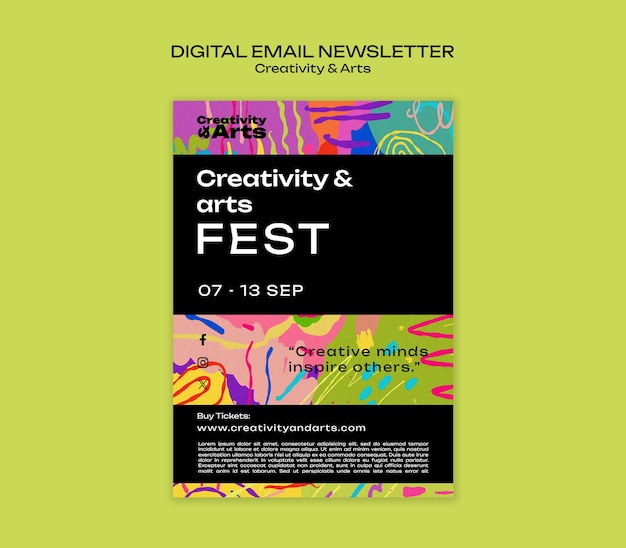 Kreativität und Kunst Template Design