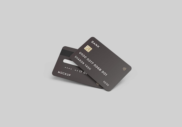 Kredit- oder debitkartenmodell aus kunststoff