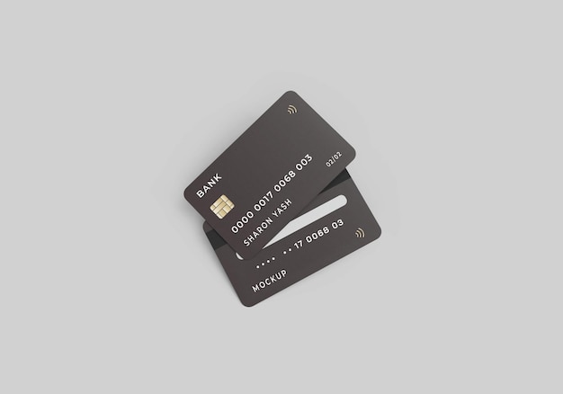 Kredit- oder Debitkartenmodell aus Kunststoff