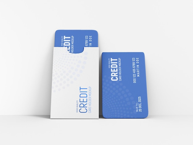 PSD kreditkarte mit papierhalter-modell