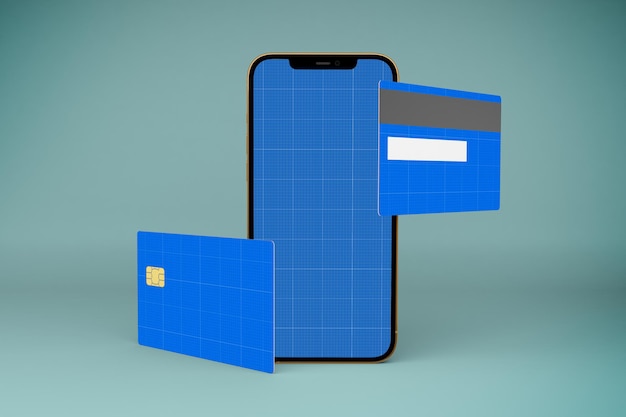 PSD kreditkarten-smartphone-modell
