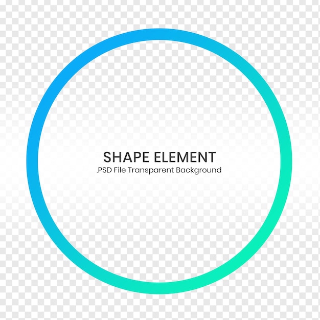 Kreis-Gradient blaue Linie Form Social-Media-Element psd-Datei durchsichtig