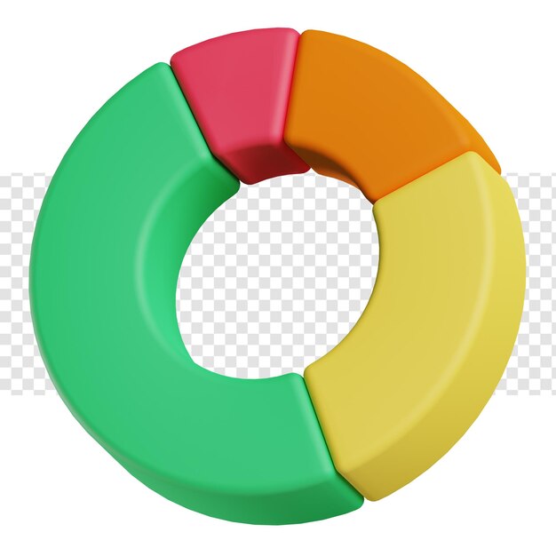 PSD kreisdiagramm 3d-darstellung