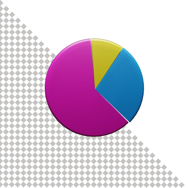 PSD kreisdiagramm 3d-symbol