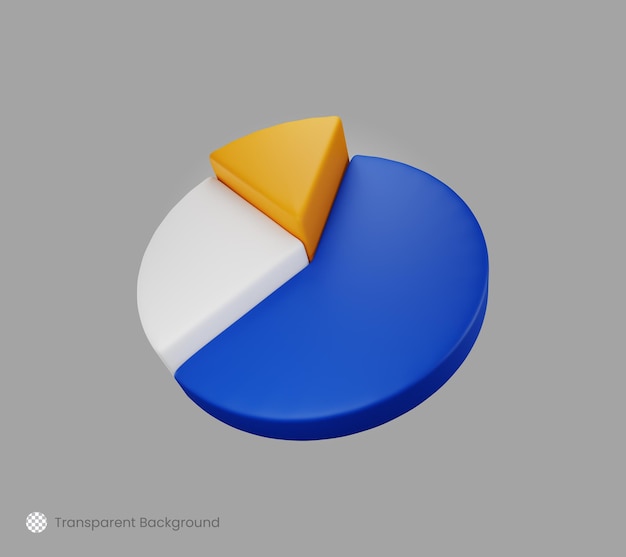 Kreisdiagramm-symbol 3d-darstellung