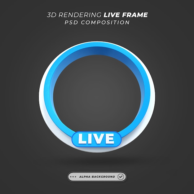 Kreisprofil 3D-Rahmen für Live-Streaming in sozialen Medien