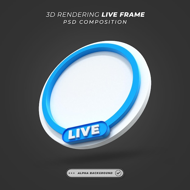 Kreisprofil 3D-Rahmen für Live-Streaming in sozialen Medien