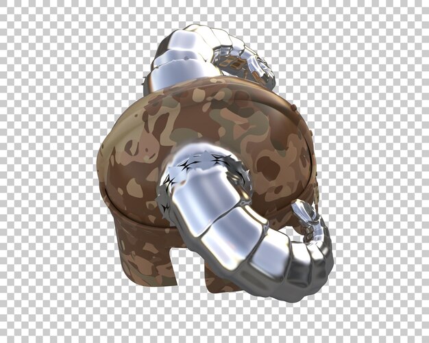 PSD kriegerhelm isoliert auf dem hintergrund 3d-rendering-illustration