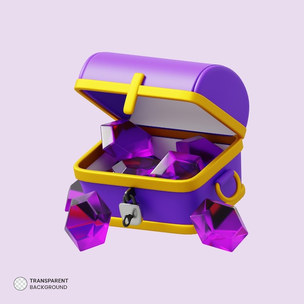 PSD kristall-diamant-symbol isolierte 3d-render-illustration