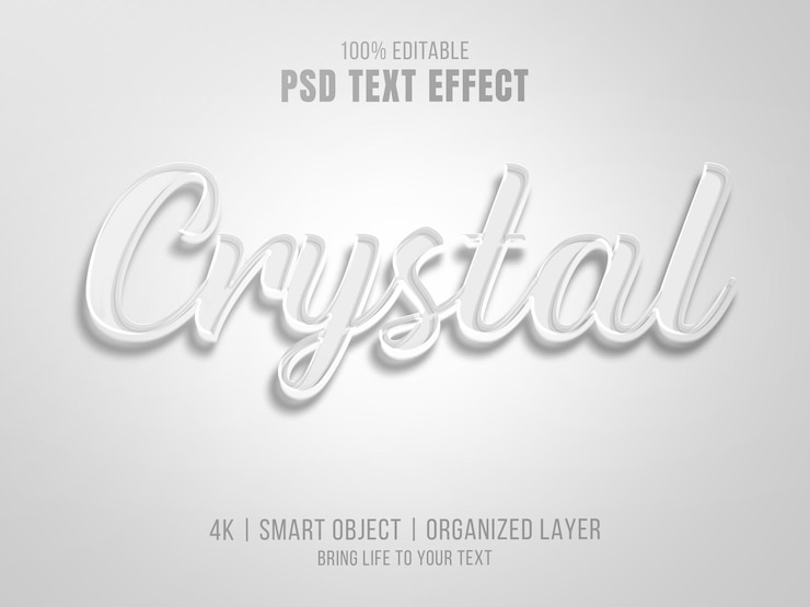 PSD kristalltexteffekt