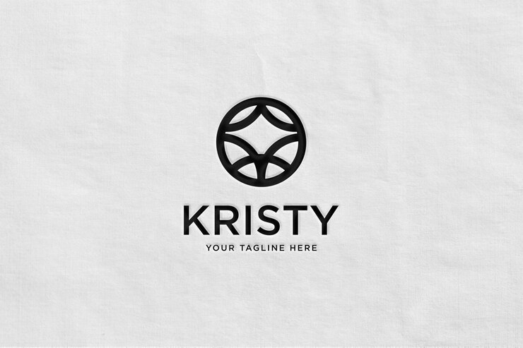 PSD kristy logo mockup design
