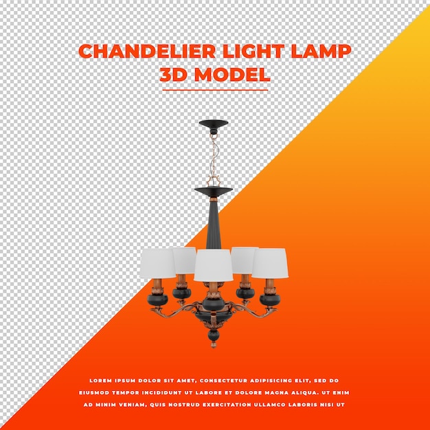 Kronleuchter Licht Lampe 3D isoliertes Modell